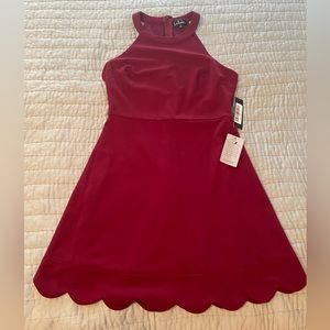 NWT Lulu’s Halter Dress Ruffle Hem M